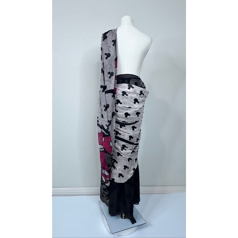 Disney x Satya Paul NWT Minnie Mouse Georgette Saree Wrap Scarf Rare Collectible - Picture 5 of 16